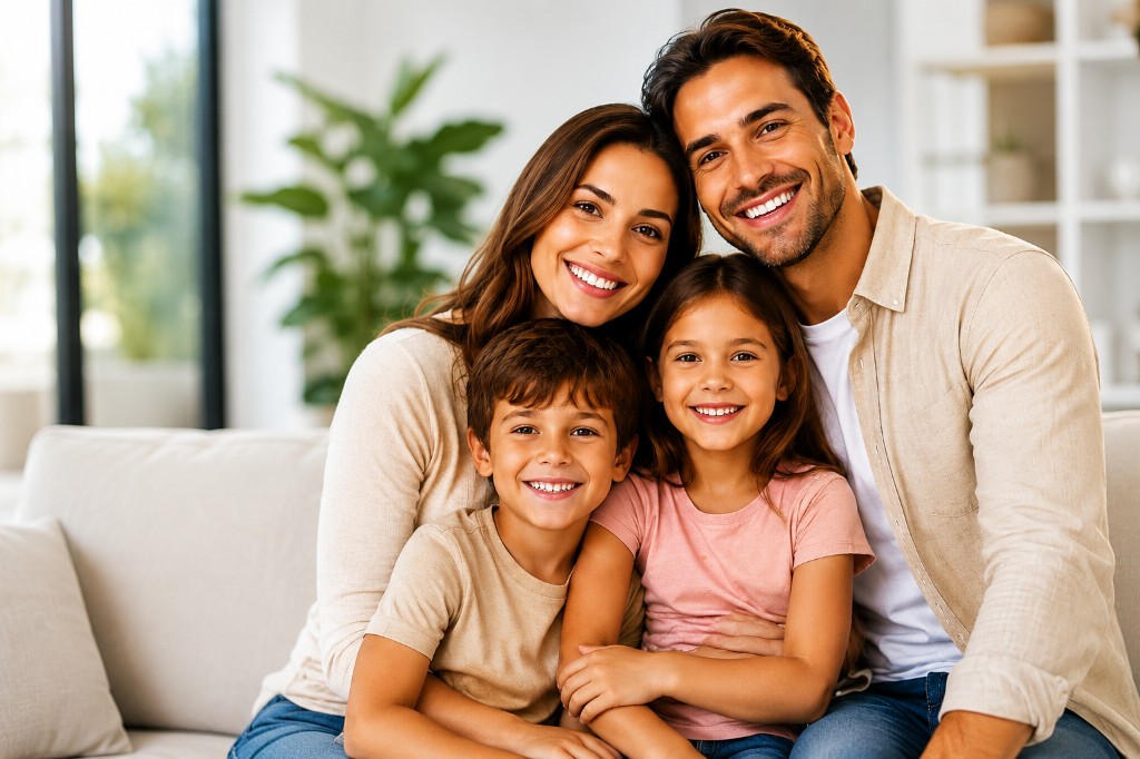 Família beneficiária do Plano Alice Saúde no ABC Paulista